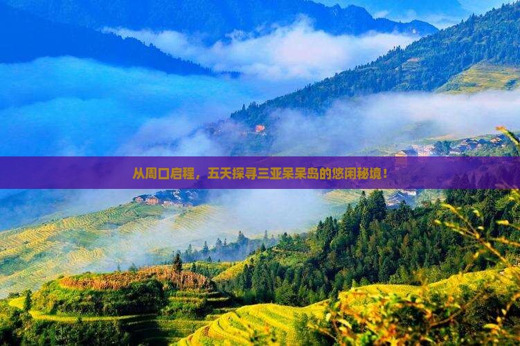 从周口启程，五天探寻三亚呆呆岛的悠闲秘境！