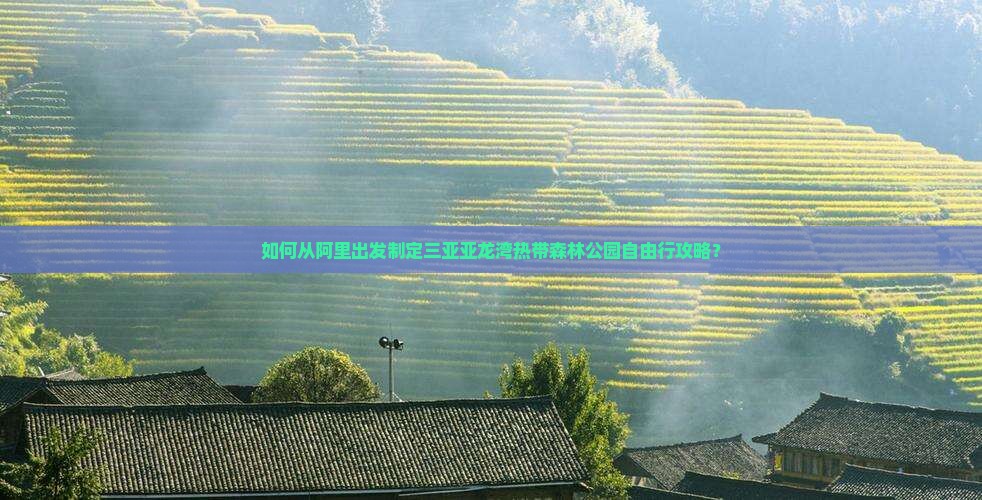 如何从阿里出发制定三亚亚龙湾热带森林公园自由行攻略？
