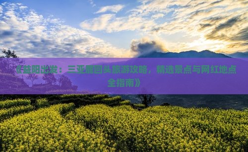 《益阳出发：三亚鹿回头旅游攻略，精选景点与网红地点全指南》