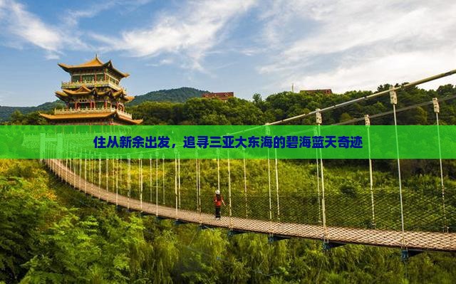 住从新余出发，追寻三亚大东海的碧海蓝天奇迹