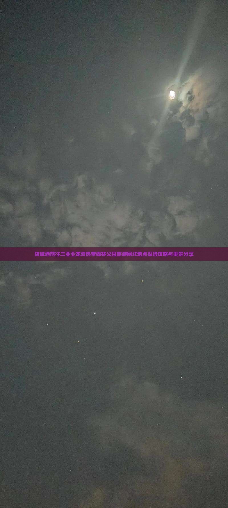 防城港前往三亚亚龙湾热带森林公园旅游网红地点探险攻略与美景分享