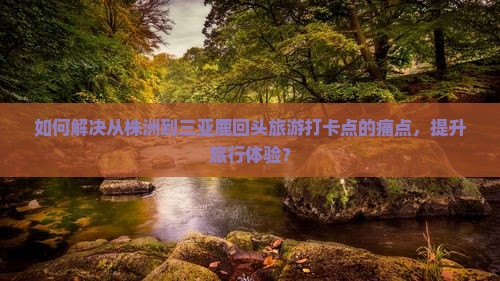 如何解决从株洲到三亚鹿回头旅游打卡点的痛点，提升旅行体验？