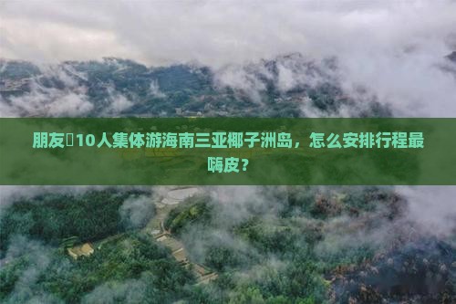朋友團10人集体游海南三亚椰子洲岛，怎么安排行程最嗨皮？