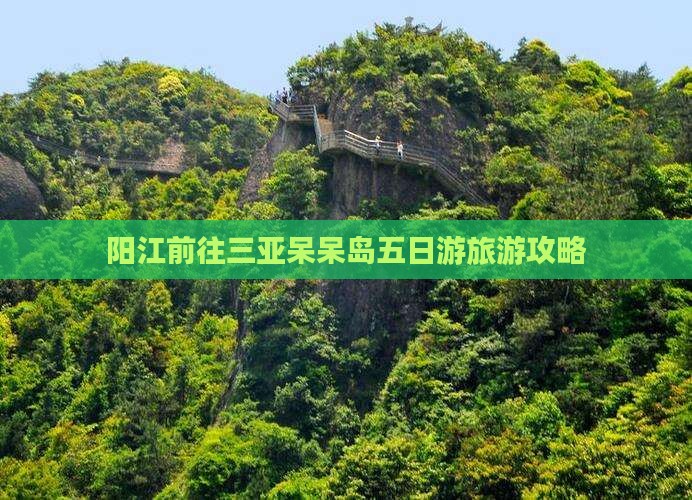 阳江前往三亚呆呆岛五日游旅游攻略