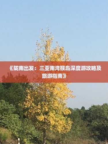 《陇南出发：三亚南湾猴岛深度游攻略及旅游指南》