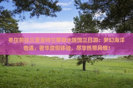 枣庄前往三亚亚特兰蒂斯水族馆三日游
