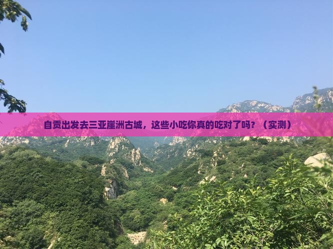 自贡去三亚崖洲古城旅游小吃