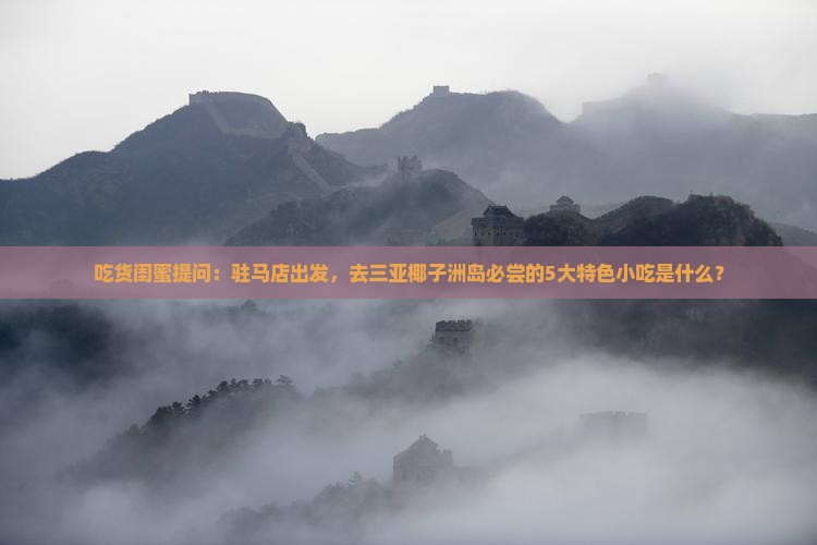 吃货闺蜜提问：驻马店出发，去三亚椰子洲岛必尝的5大特色小吃是什么？