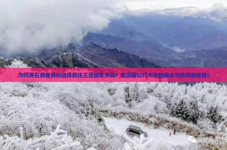 为何黄石游客纷纷选择前往三亚蜈支洲岛？旅游网红打卡地的痛点与热词新趋势！