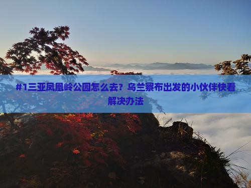 #1三亚凤凰岭公园怎么去？乌兰察布出发的小伙伴快看解决办法