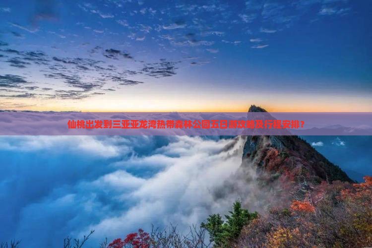 仙桃出发到三亚亚龙湾热带森林公园五日游攻略及行程安排？
