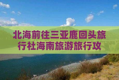 北海前往三亚鹿回头旅行社海南旅游旅行攻略