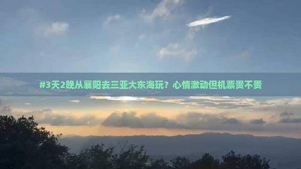 #3天2晚从襄阳去三亚大东海玩？心情激动但机票贵不贵