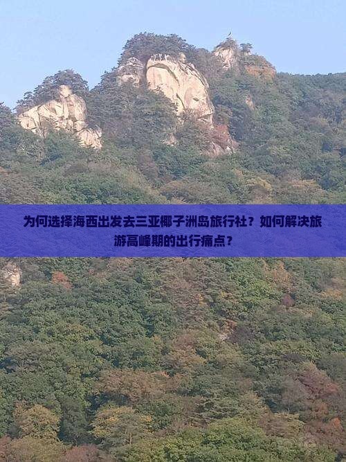 为何选择海西出发去三亚椰子洲岛旅行社？如何解决旅游高峰期的出行痛点？