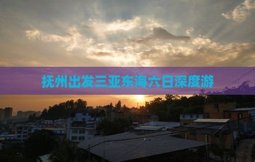 抚州出发三亚东海六日深度游