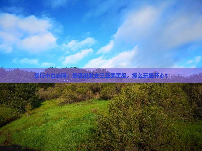 旅行小白必问：贵港出发去三亚呆呆岛，怎么玩最开心？