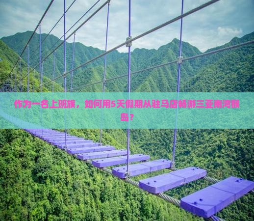 作为一名上班族，如何用5天假期从驻马店畅游三亚南湾猴岛？