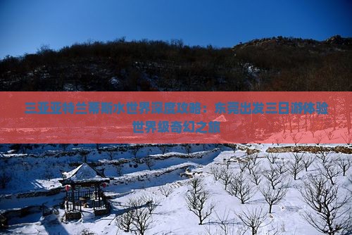 三亚亚特兰蒂斯水世界深度攻略：东莞出发三日游体验世界级奇幻之旅