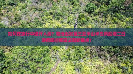 如何在旅行中避开人潮？临沧出发至三亚半山半岛帆船港二日游有哪些新玩法和新痛点？