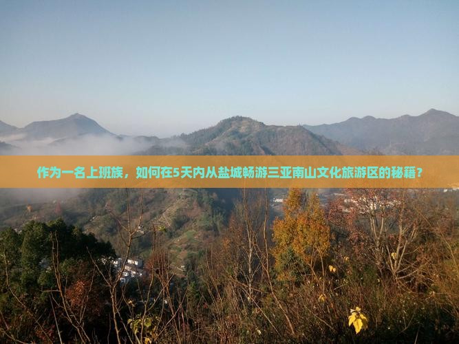 作为一名上班族，如何在5天内从盐城畅游三亚南山文化旅游区的秘籍？