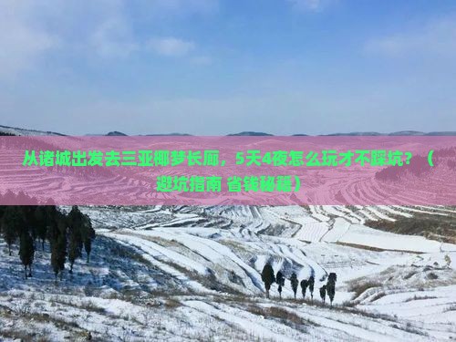 诸城去三亚椰梦长廊旅游
