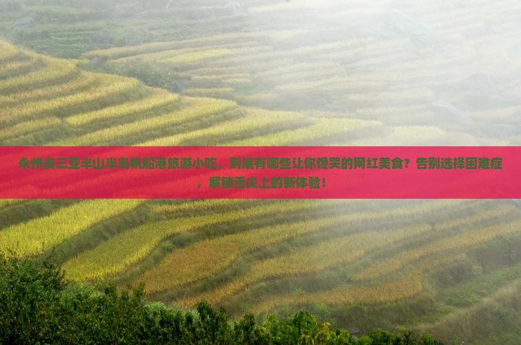 永州去三亚半山半岛帆船港旅游小吃