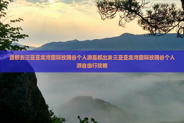 昌都去三亚亚龙湾国际玫瑰谷个人游