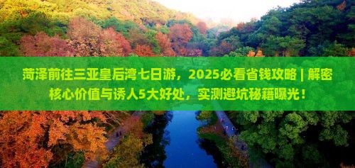 菏泽前往三亚皇后湾七日游