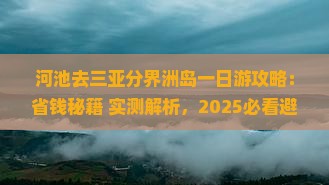 河池去三亚分界洲岛一日游