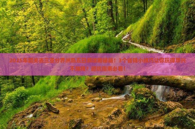 韶关去三亚分界洲岛五日游