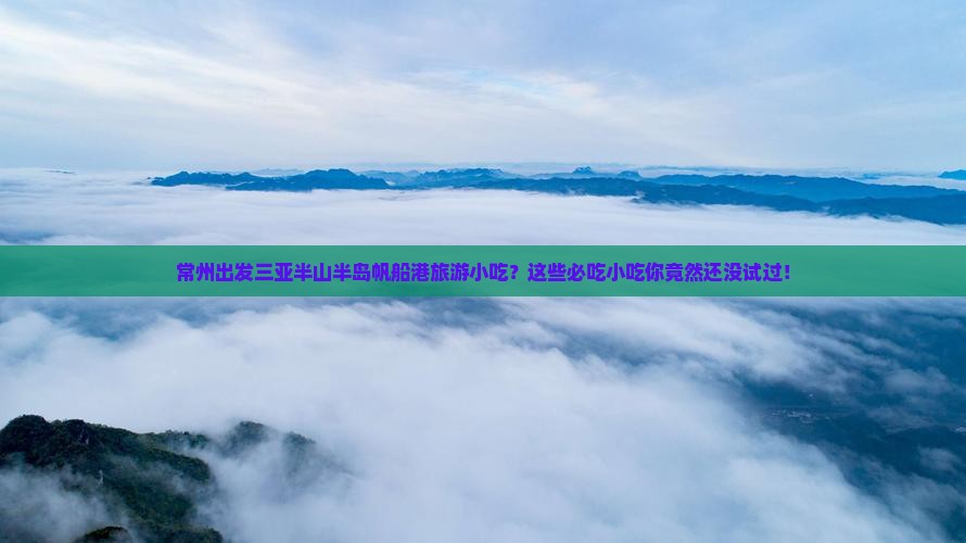 常州出发三亚半山半岛帆船港旅游小吃