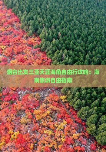 烟台出发三亚天涯海角自由行