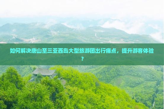 如何解决唐山至三亚西岛大型旅游团出行痛点，提升游客体验？