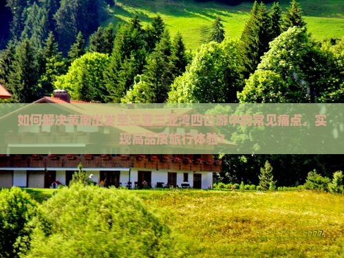 如何解决黄南出发至三亚三亚湾四日游中的常见痛点，实现高品质旅行体验？