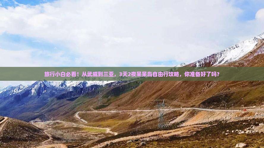 旅行小白必看！从武威到三亚，3天2夜呆呆岛自由行攻略，你准备好了吗？