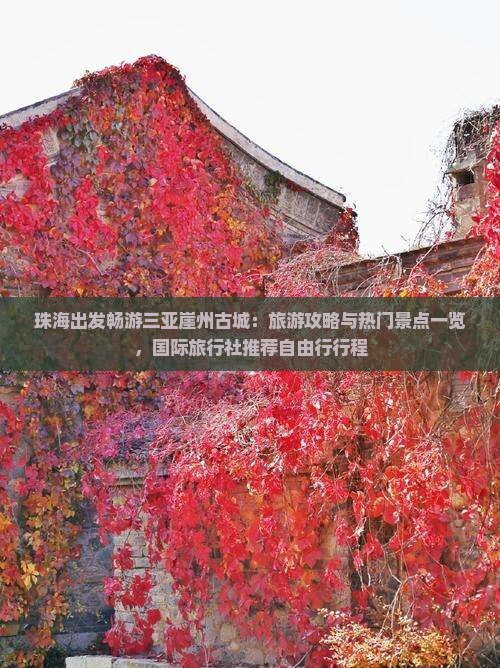 珠海出发畅游三亚崖州古城：旅游攻略与热门景点一览，国际旅行社推荐自由行行程