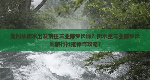 如何从衡水出发前往三亚椰梦长廊？衡水至三亚椰梦长廊旅行社推荐与攻略？