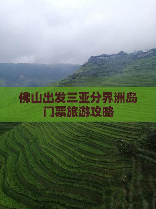 佛山出发三亚分界洲岛门票旅游攻略