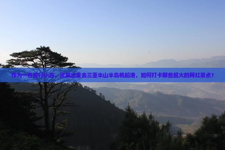 作为一名旅行小白，武威出发去三亚半山半岛帆船港，如何打卡那些超火的网红景点？