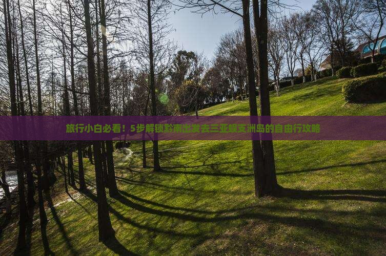 旅行小白必看！5步解锁黔南出发去三亚蜈支洲岛的自由行攻略