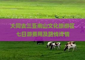 大同去三亚南山文化旅游区七日游费用及路线详情