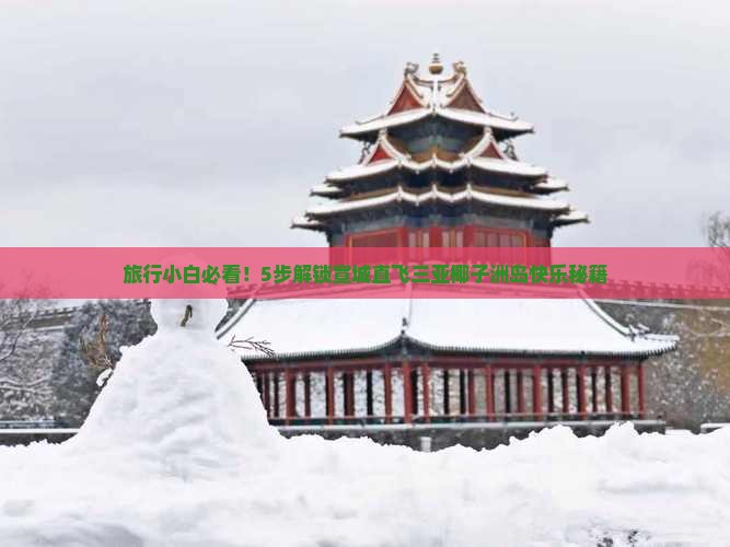 旅行小白必看！5步解锁宣城直飞三亚椰子洲岛快乐秘籍