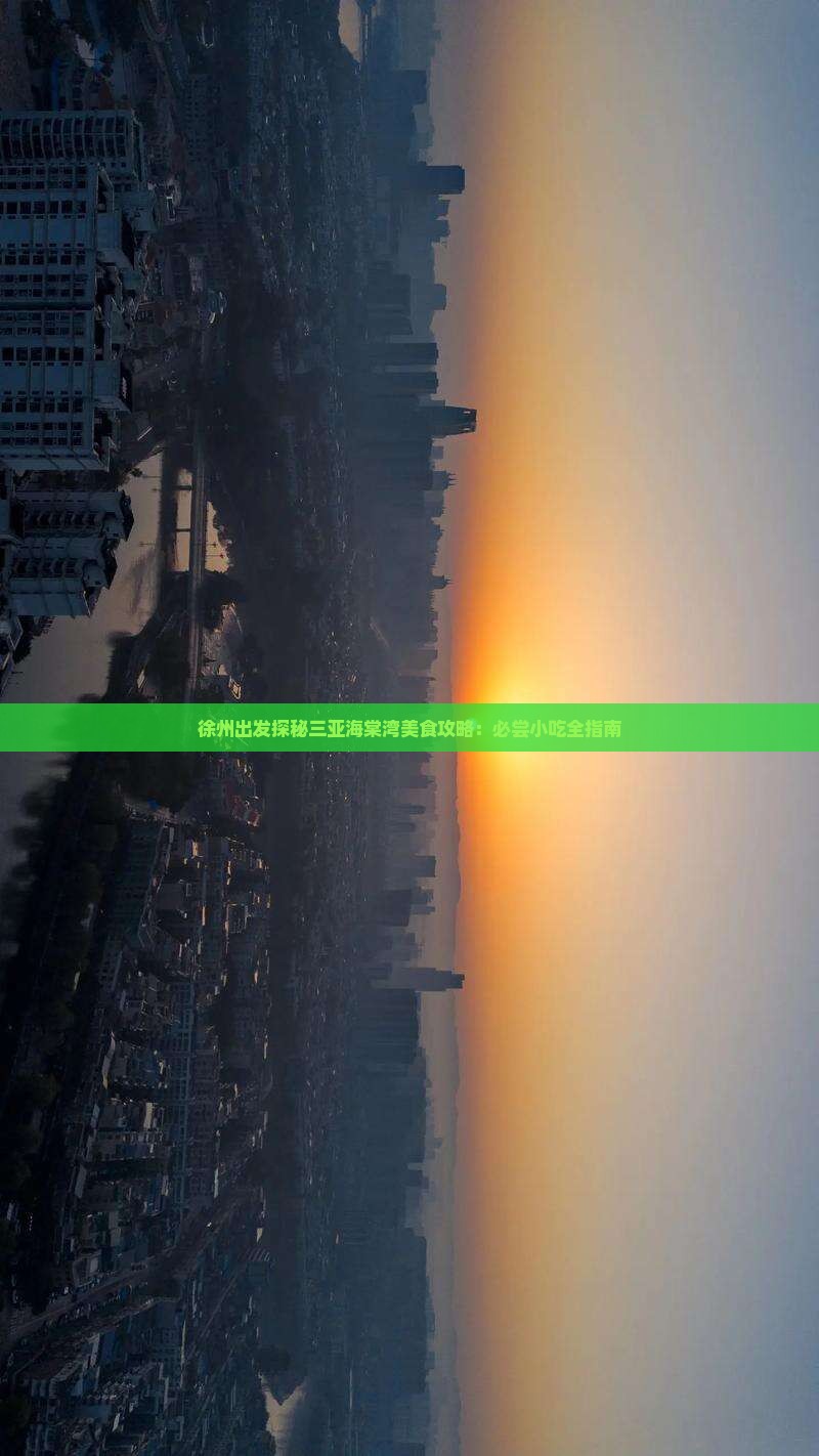 徐州出发探秘三亚海棠湾美食攻略：必尝小吃全指南