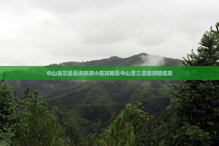 中山去三亚后海旅游小吃攻略及中山至三亚旅游团信息