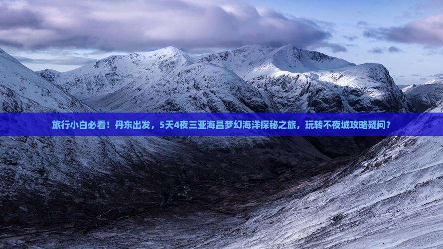 旅行小白必看！丹东出发，5天4夜三亚海昌梦幻海洋探秘之旅，玩转不夜城攻略疑问？
