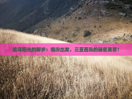 追寻阳光的脚步：临汾出发，三亚西岛的秘密美景！