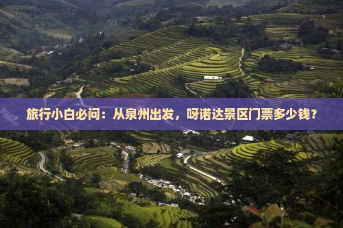 旅行小白必问：从泉州出发，呀诺达景区门票多少钱？