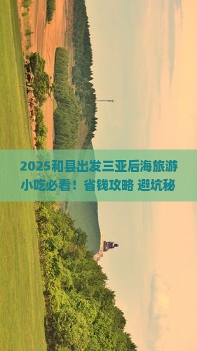 和县出发三亚后海旅游小吃