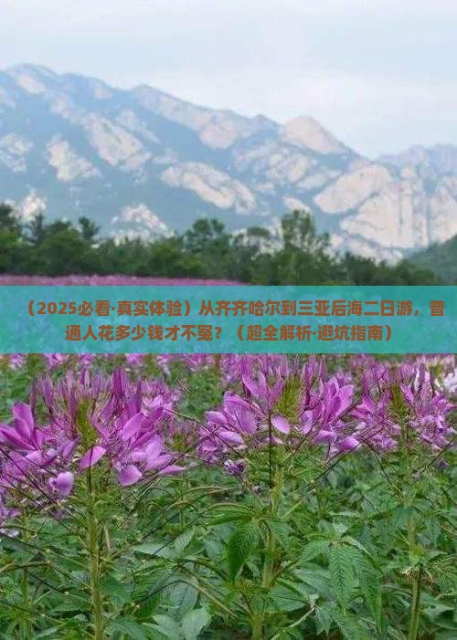 齐齐哈尔前往三亚后海二日游