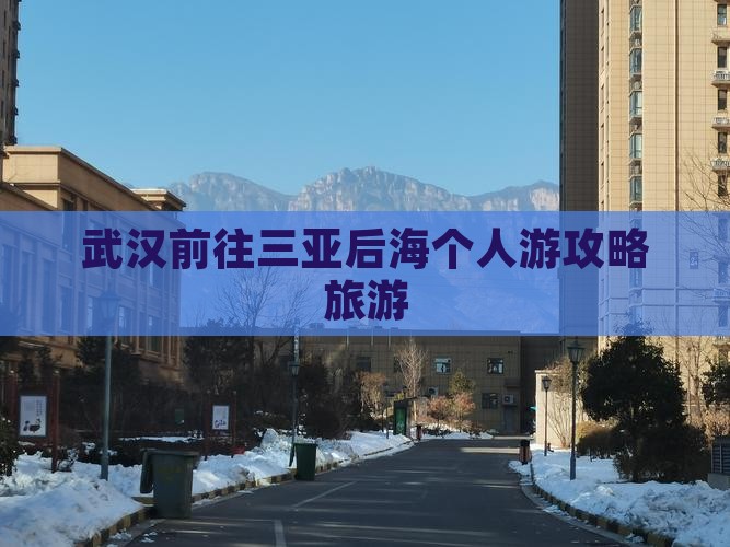 武汉前往三亚后海个人游